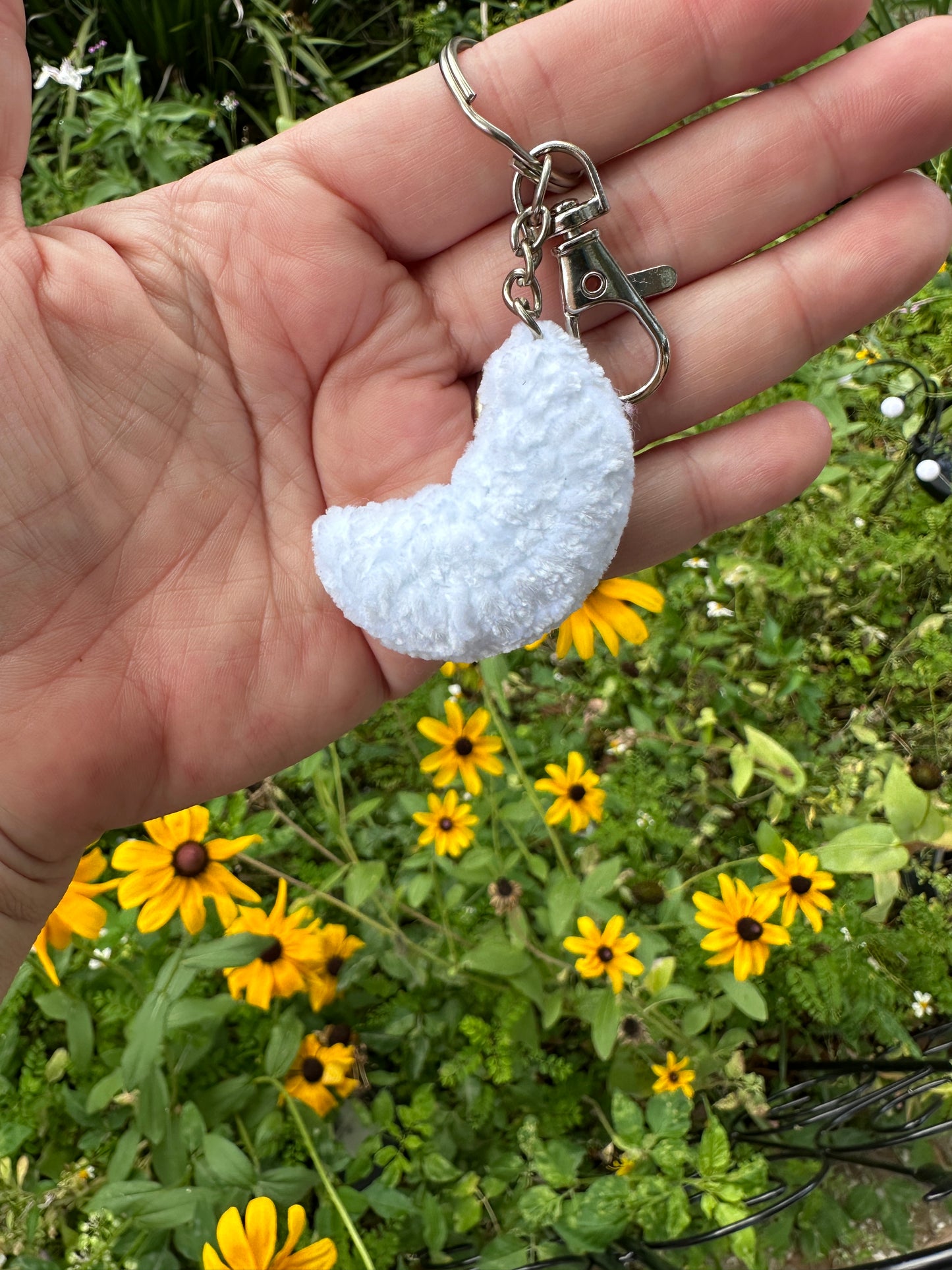 Moon & Star Velvet Fidget Keychains